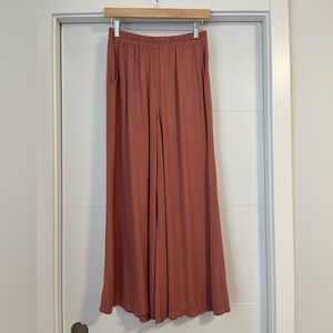Dusty rose flowy pants